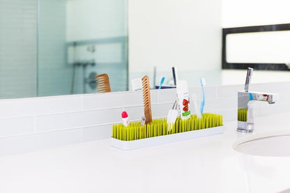Boon Patch Countertop Baby Bottle Drying Rack - Space Saving Bottle Rack for Drying and Organization - Kitchen Baby Needs - Baby Bottle-Feeding Supplies - Green and White