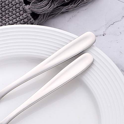 Stainless Steel 18/10 Cheese Desert Knives, Set of 4, Baikai Breakfast Butter Knife, Slicer Sandwich Spreader (Silver) - color: Silver