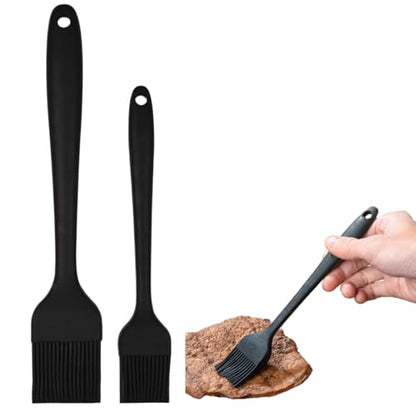 High-Temperature Pastry Brushes, 2-Pack Heat-Resistant basting Tools for Baking and Grilling.