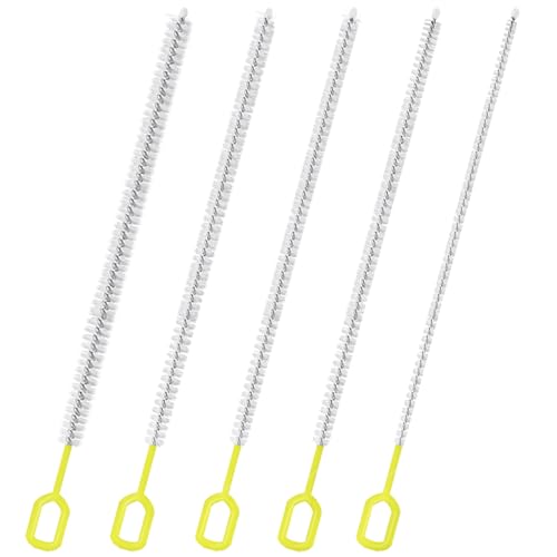 Extra Long 10 Inch Straw Cleaner Brush, Heavy Duty Thin Bristle Straw Brushes for Cleaning, Reusable Metal Straw Cleaner Brush Set for Stanley Cup, Glass Pipe & Drinking Straws (5-Pack) - size: 10 inch