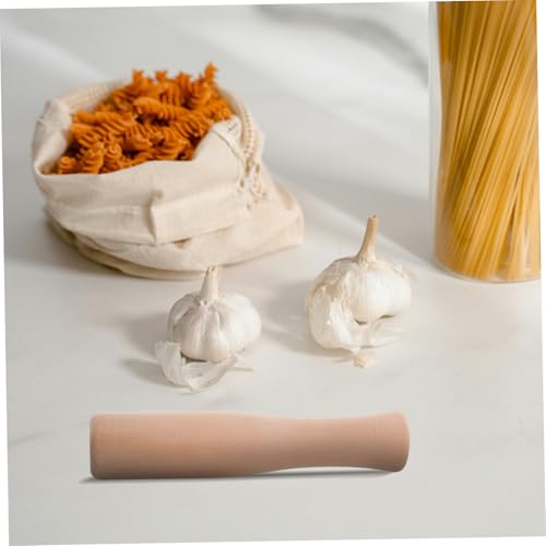 2pcs Wooden Food Grinder Stick Garlic Masher Kitchen Tool for Mashing Potatoes Herb Smasher