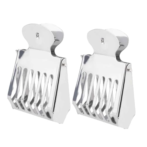 2 Pack Stainless Steel Beekeeping Clip,Beekeeping Bee Queen Cage Catcher Clips,Bee Cage Catcher Beekeeper Tool for Beekeepers
