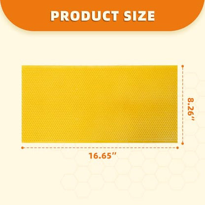 Beehive Wax Coated Foundation Sheet,8-1/2-Inch Deep Beeswax Foundation Sheets,10 Pcs Plastic Bee Hive Foundation Sheet,Beehive Foundation Sheet Fit Deep Frame for Beekeeping - color: 10pcs-Deep