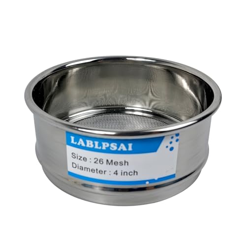 26 Mesh Lab Sieves 4" Diameter 304 Stainless Steel Wire Cloth Test Sieve for Industrial Laboratory Home - size: 26 mesh