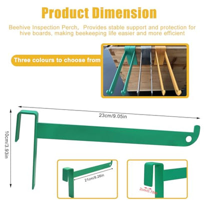 4 Pcs Bee Frame Holder, 5 Frame Capacity Painted Beekeeping Frame Support Bracket, Portable Beekeeping Frame Inspection Bracket Tool, Bee Boxes and Frames Starter Kit - color: Calm Moist Green-4