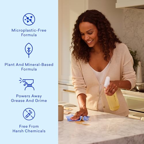 BLUELAND Multi-surface Cleaner, 4-Pack Refill, Fresh Lemon Scent, All-Purpose, Eco-Friendly Cleaning Supplies, 4 x 24 Fl oz - style: 4 Pack