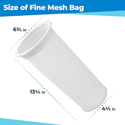 Debris Canister Fine Mesh Bag 004152451700 Replacement for Paramount Debris in-Deck & Equipment-Side Canister, 600 Micron Fine Mesh Bag for Paraskim, EDC and DDC Debris Cannister