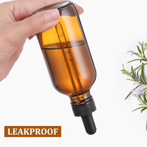 4 Pack, 100ml Dropper Bottles with 2pcs Glass Pipettes(1ml) - Essential Oils Bottles for Health, Personal Care & Beauty - 3.4oz Thick Dark Amber Glass Tincture Bottle with Eye Droppers, Leakproof - style: Measured Dropper