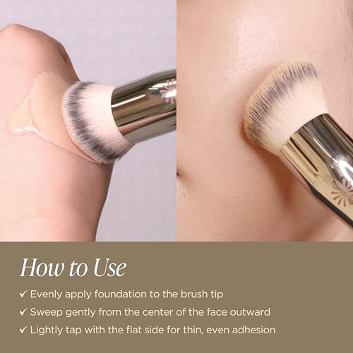 Piccasso 132 Foundation Brush - Professional Rounding Makeup Brush for Liquid & Cream - Seamless Flawless Finish, Beginner Friendly K-Beauty Tool - High Adherence & No Streaks, Durable Synthetic Hair - color: Rounded