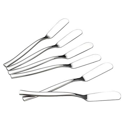 8-Piece Stainless Steel Cheese Spreaders Knives, Butter Spreader