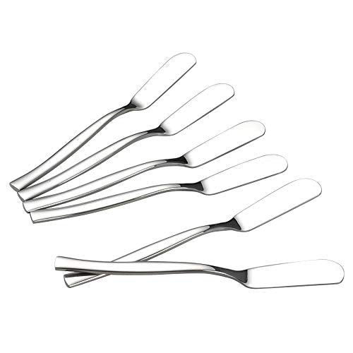 8-Piece Stainless Steel Cheese Spreaders Knives, Butter Spreader
