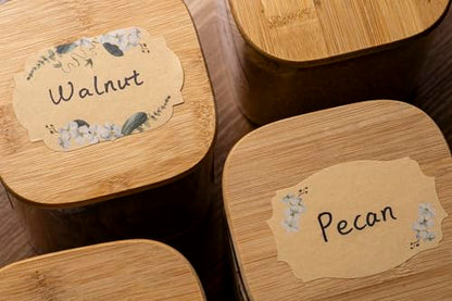 MONEST (250pc/Roll) 2" Stickers for Jars and Lids | Pantry, Mason Jar, Canning, Spice, and Bottle Labels (White Orchid 2x3) - color: White Orchid 2x3