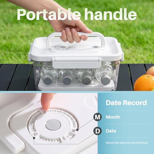 Food Storage Containers with Lids Airtight Set, BPA Free, Portable Vacuum Container Set with Ice Packs for Lunch Boxes & Coolers - Freezer Packs for Kitchen, Fridge, Camping, Picnic