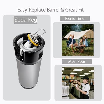 Stainless Steel Keg Lid for Cornelius Corny Kegs, Compatible with KL10955, for Soda and Home Brew