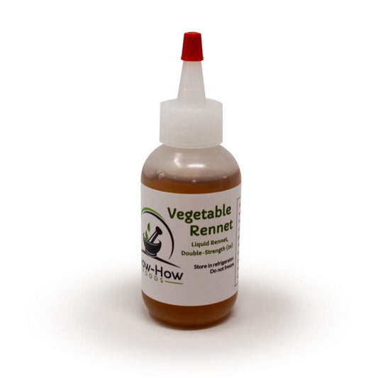 Liquid Vegetable Rennet for Coagulating Milk in Cheesemaking (2x, double strength) from Know-How Foods (1 fl. oz.) - size: 1 fl. oz.