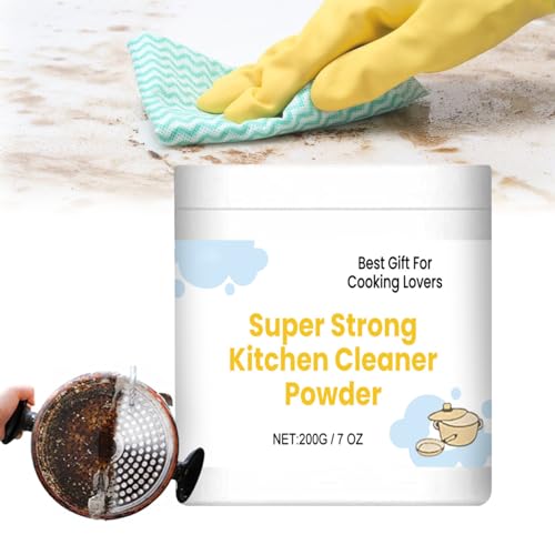 Super Strong Kitchen Cleaner Powder,Heavy Kitchen Duty Degreaser, 2024 Powerful Kitchen All-purpose Powder Cleaner Stainless Steel Cleaning,Powerful Kitchen all Purpose Powder Cleaner-7OZ (1PCS)
