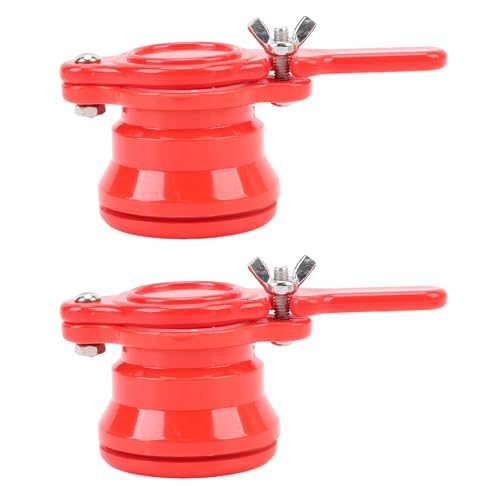 CHICIRIS Honey Gate, 2pcs Food Grade Plastic Leak Proof Valve with O Ring Seal, for Honey Extractor and Bucket Beekeeping Equipment (Red) - color: Red