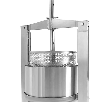 Fruit Wine Press, 5.28 GAL Stainless Steel Hydraulic Jack Juicer Hand Squeezer Barrels Manual Juice Maker Cider Apple Tincture Vegetables Honey Oil Making Press for Kitchen 6613.87 lbs (20L) - size: 20L