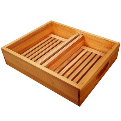 Bee Hive Top Feeder W/Floats 8 Frame in Beeswax Bee Feeder for Beekeeping Bee Feeding Tools -1pack - size: 1 pack 8 frame