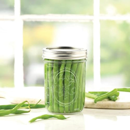 Miuyhji Wide Mouth Mason Jars 16 oz with Lids [6 Pack], Canning Jars with Metal Airtight Lids and Bands, 16 oz Glass Jars for Fermenting, Pickling, Freezing, Preserving, Meal Prep, Jar Décor - size: 16 oz-6Pcs (Clear)