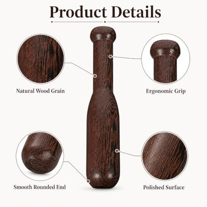 Healifty Kitchen Food Masher Wooden Pestle Tool for Bartender Home Use 19.8cm Sauerkraut Pounder Sauerkraut Pounder Utensils Utensils