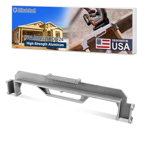 24-Inch Framing Tools, 24″ Framing Stud Layout Tool, Stud Framing Jig for 24 Inch On-Center Precision Wall Stud Framing Spacer Measurement - style: 24 Inch 1-Piece