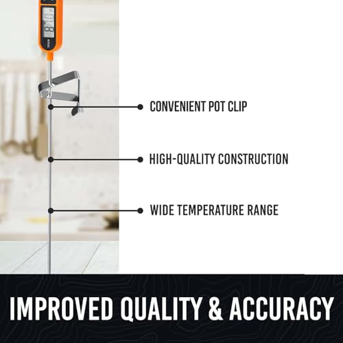 1/3pcs Candy Thermometer Digital Instant Read for Meat Kitchen Cooking Food Oil Deep Fry BBQ Grill Smoker (1, 14.4in) - size: 14.4in
