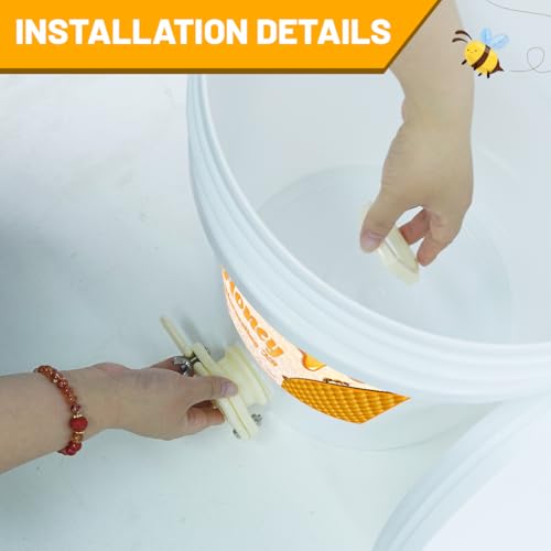 witbee 3 Pack 5 Gallon Plastic Bucket with Honey Gate, Food Grade Honey Container for Beekeeping, Extractor Equipment & Apiary Harvesting Tool, Set for Backyard, Commercial Use or Multiple Hives - size: 3 Pack
