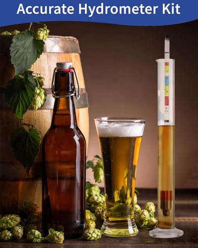 CIMALAB Triple Scale Hydrometer, Plastic Specific Gravity Hydrometer for Wine Making, Beer & Kombucha, Mead Making Kit, Brix, ABV Tester, Hydrometer Alcohol Tester for Wine Making Supplies + Test Jar - color: Plastic Hydrometer with Glass Test Jar