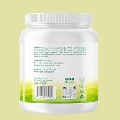LA SALT CO Citric Acid 5 Pound Jar, 100% Pure Food Grade, USP, Kosher, Non-GMO, Fragrance Free Fragrance Free - size: 80 Ounce (Pack of 1)