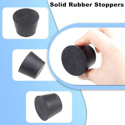 8# Black Tapered Shaped Solid Rubber Stopper for Diesel Injector Holes | 5pcs Lab Tube Stopper Size 32x42x31mm Hole Stopper - size: 8# Black
