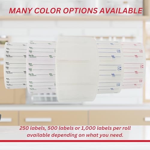 2x1 Dissolvable Food Labels (500, Red) - Writeable Material, Easy Removal, Restaurant Supplies, Kitchen Labels - color: Red, size: 500