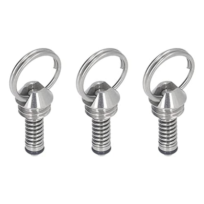 Beer Keg Relief Valve, 304 Stainless Steel Pressure Release Valve Replacement for Lock Keg Lid, 3PCS Set with Pull, Rustproof & for Home