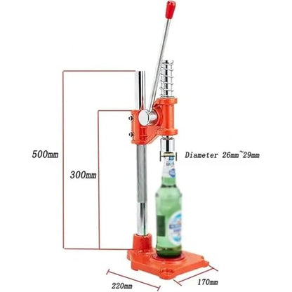 Manual Beer Capping Machine, Beer Bottle Capper with Non-Slip Base, 30MM Bottle Cap Diameter and Adjustable Capping Height, No Need Electricity and Easy to Use for Home Brewing