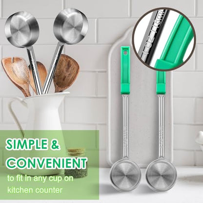 4 Ounce Solid Stainless Steel Portion Control Ladle Spoon - 4Pcs Pizza Sauce Serving Spoons Portion Ladle for Sauces, Perfect for Weight Watchers, Buffets, Parties - style: Solid