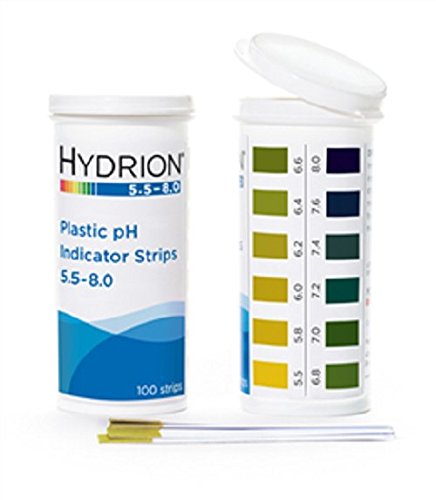 9700 Plastic pH Indicator Strips, 5.5 to 8.0, flip top Vial Packaging - style: 5.5 to 8 pH in 0.5 pH unit increments
