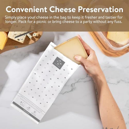 Formaticum Reusable Cheese Storage Bags, 5" x 11", 10-Pack | Professional-Grade, Store Cheese, Sandwiches, and Charcuterie, Kitchen Organization, Manufactured in Germany - size: Reusable 10-Pack-Bags