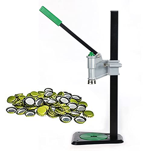 Bench Bottle Capper Tool, Manual Beer Bottle Capping Machine with Non-Slip Pad, Manual Press Lever to Adjust Branches & Buttons for Homebrew Soda Soft Drink Home Brew Beer
