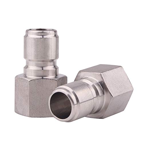 DERNORD Stainless Steel Female Quick Disconnect FPT 1/2" Homebrewing Connector Sanitary Fitting Pack of 2 - size: Male