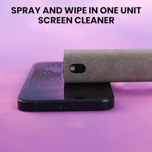 Touchscreen Screen Cleaner, Car, Tablet and Phone Screen Cleaner, Two in One Spray and Microfiber Cloth, Car Accessories for Women Perfect Gifts(Grey) - color: Grey