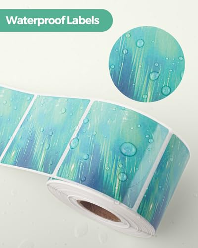 MUNBYN 2 Inch Round Green Thermal Labels, Self-Adhesive Stickers for Baking, Candle, and Food, Compatible with Thermal Printers, 500 Labels/1 Roll - color: Green, size: 2"
