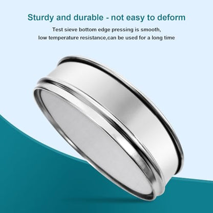 304 Stainless Steel Mesh Lab Sieve, 200 Mesh (0.075mm) Aperture Test Sieve, 7.9Inch(20cm) Diameter Economy Standard Analysis Sample Test Sieves for Industrial Laboratory Homes - size: 200Mesh(0.075mm)/Ф7.9in