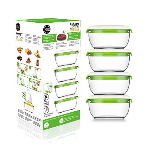 FOSA Vacuum Seal Containers, 4 Pack, 20oz, Containers for Vacuum Seal, Vacuum Container for Food Storage (Vacuum Pump Not Included) - size: 20oz × 4