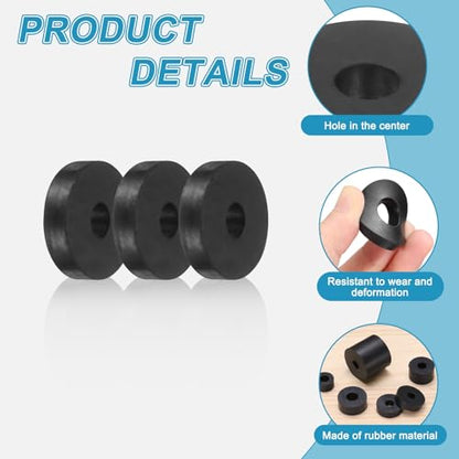 uxcell 16 Pcs Rubber Spacers 35mm OD x 10mm ID x 8mm Height Round Anti Vibration Spacer Rubber Bushing Grommets - size: 35mm OD x 10mm ID x 8mm Height