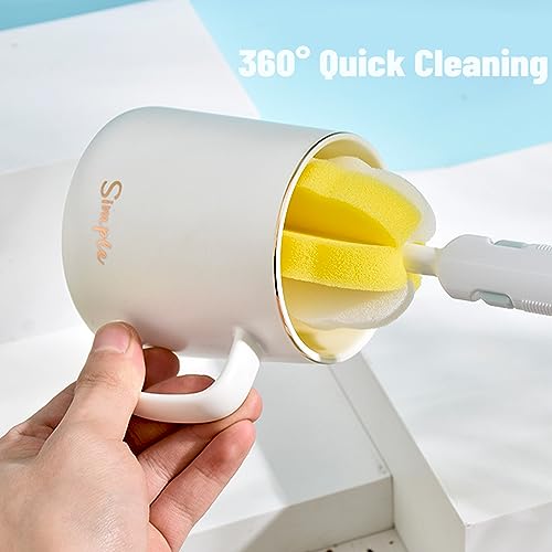 8PCS Bottle Brush Replacement Sponge Heads Environmental Protection Cup Cleaner Brush Sponge Replacement Heads Suitable for INVODA Sponge Bottle Brushes (8 Brush Heads) - color: 8 Brush Heads