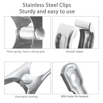 40 PCS Garden Clips, Greenhouse Clamps Made of Stainless Steel, Greenhouse Clips for Netting, Have a Strong Grip to Hold Down the Shade Cloth or Plant Cover on Garden Hoops - style: 40Pcs