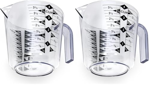 Chef Craft Select Plastic Measuring Cup,4 Cup,Clear,(Pack of 2) - size: 4 Cup (Pack of 2)