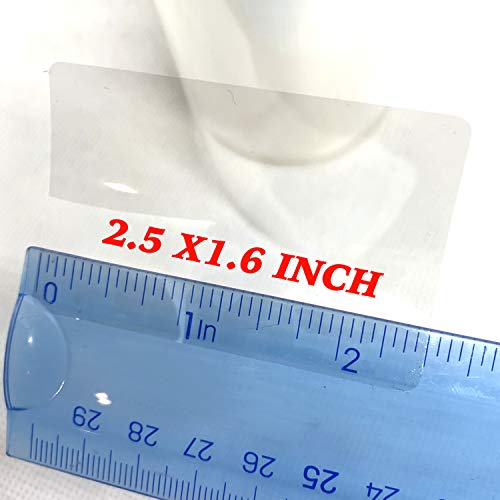 2.5x1.6 Inch Clear Waterproof Label Protectors for Essential Oil Bottle Labels and Food Jars Labels - 300 Barcode Label Protectors/Roll
