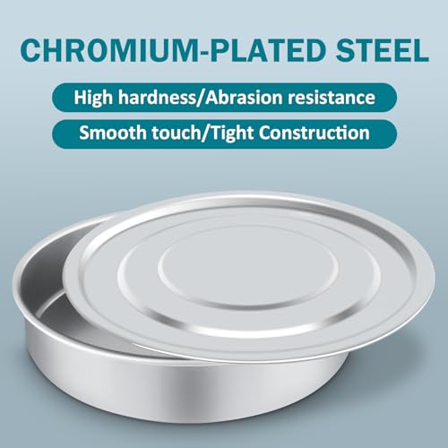 Lab Sieve Pan with Lid, Chromium-Plated Steel Test Sieves Pan, Analysis Sample Test Sieves for Industrial Laboratory, 7.9Inch/20cm Diameter 1.97in/5cm Height - size: 7.9in/20cm-Diameter