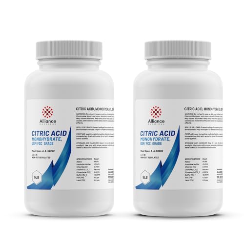 Citric Acid Monohydrate Powder - 10 lbs. (2 Pack) - USP Food Grade | pH Regulator, Preservative, Flavor Enhancer - size: 2 Pack (10 lbs.)
